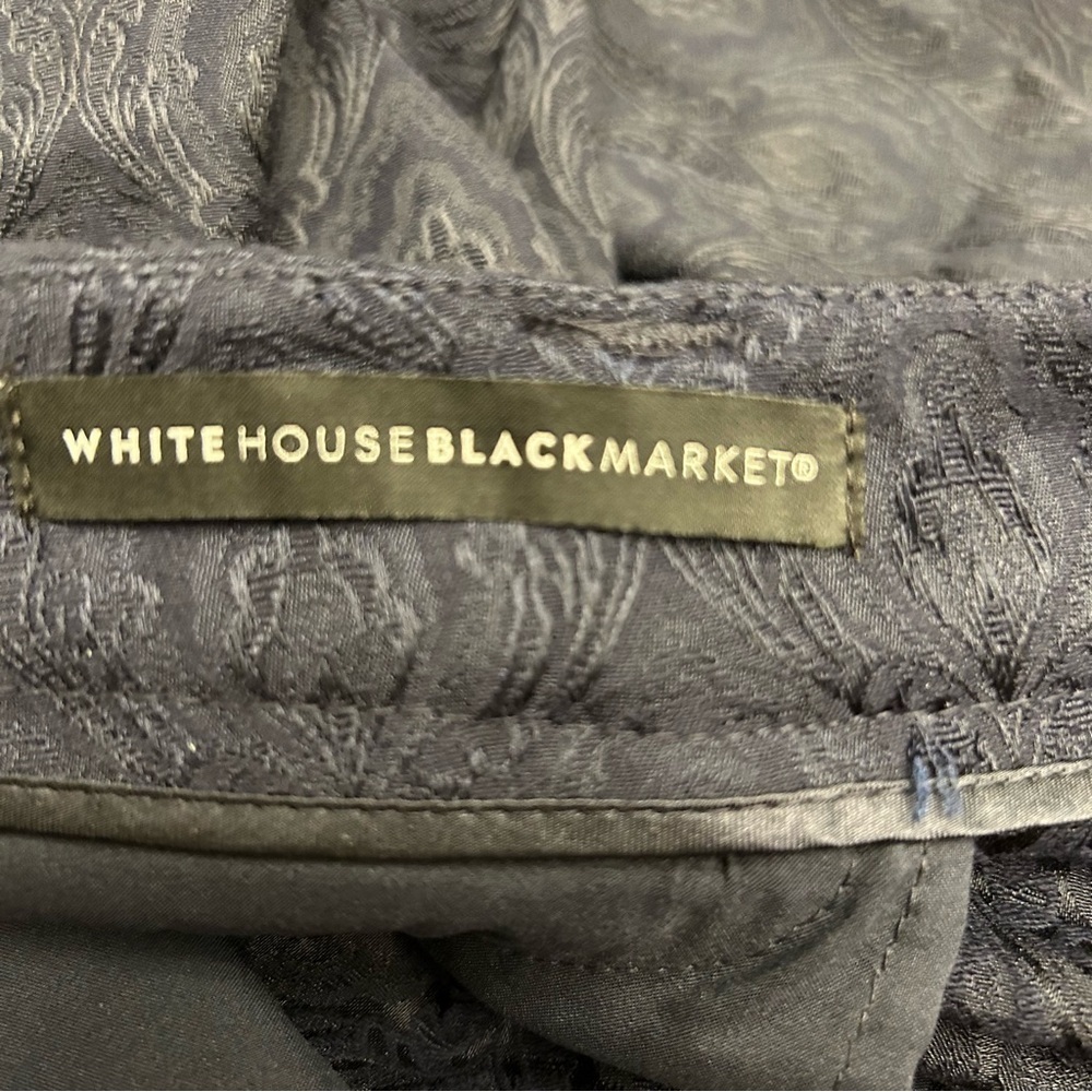 WHITE HOUSE BLACK MARKET Slim Jacquard Ankle Pant - Picture 12 of 13